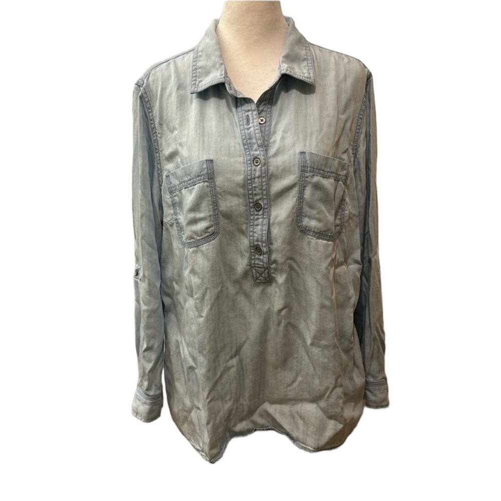 Talbots Tencel Tunic in Light Blue. Size XLP. GUC